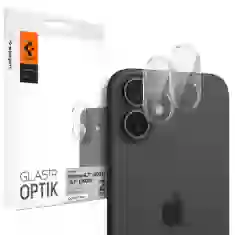 Защитное стекло Spigen для камеры iPhone 16 | 16 Plus Optik Glas. TR (2 pack) Crystal Clear (AGL07923)