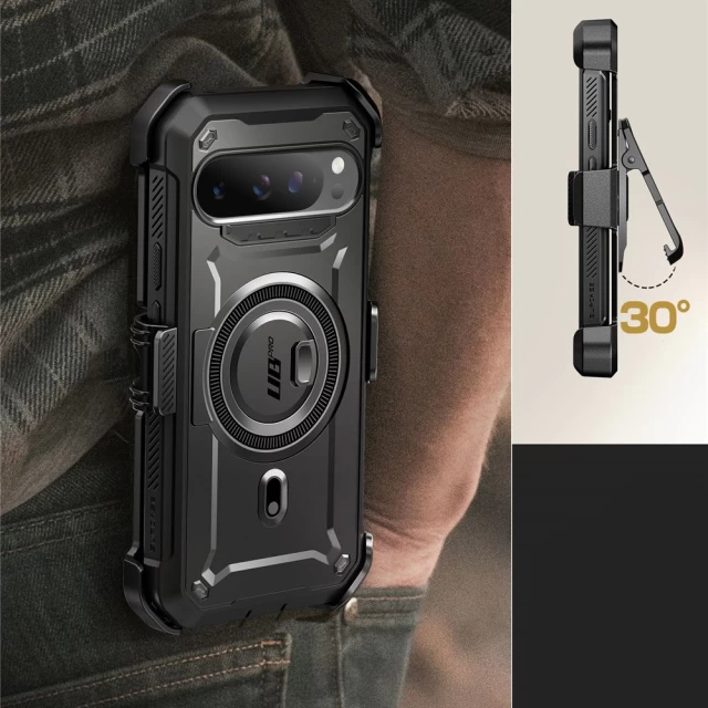 Чехол Supcase Unicorn Beetle Pro Mag для Google Pixel 9 Pro XL Black with MagSafe (843439151550)