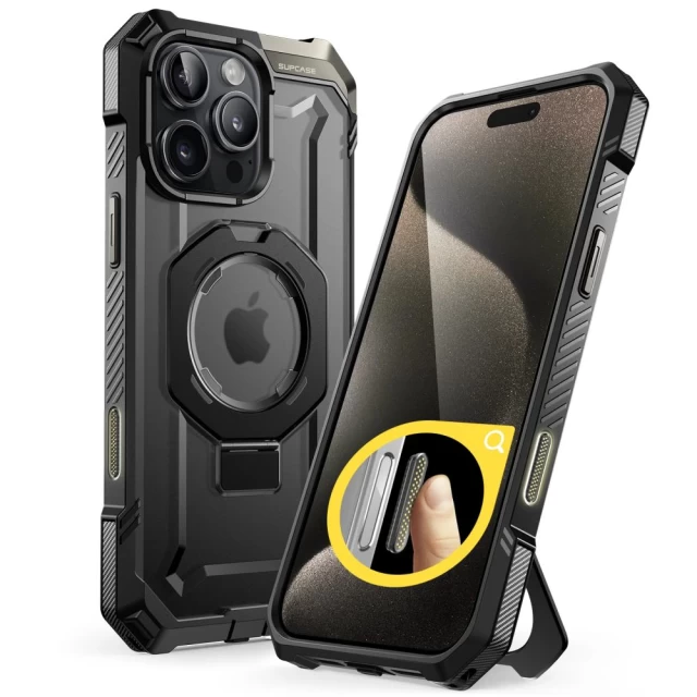 Чохол Supcase Unicorn Beetle Grip Mag для iPhone 16 Pro Black with MagSafe (843439150522)