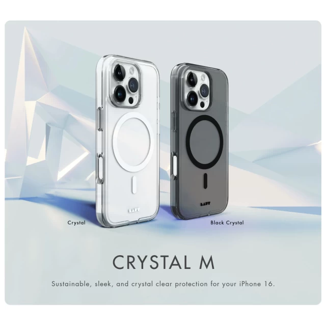 Чехол LAUT CRYSTAL-M для iPhone 16 Pro Black Crystal with MagSafe (L_IP24B_CRM_UB)