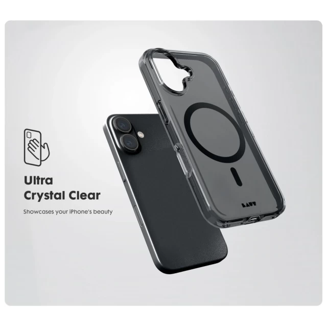 Чехол LAUT CRYSTAL-M для iPhone 16 Pro Black Crystal with MagSafe (L_IP24B_CRM_UB)