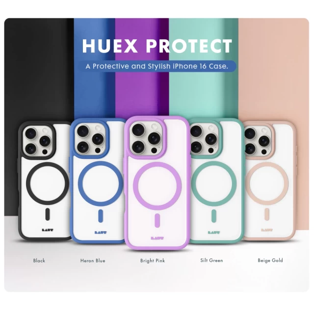 Чехол LAUT HUEX PROTECT для iPhone 16 Pro Max Bright Pink with MagSafe (L_IP24D_HPT_P)