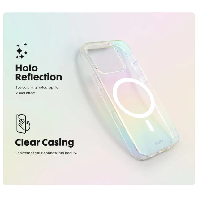 Чехол LAUT HOLO для iPhone 16 Holo Pearl with MagSafe (L_IP24A_HO_W)