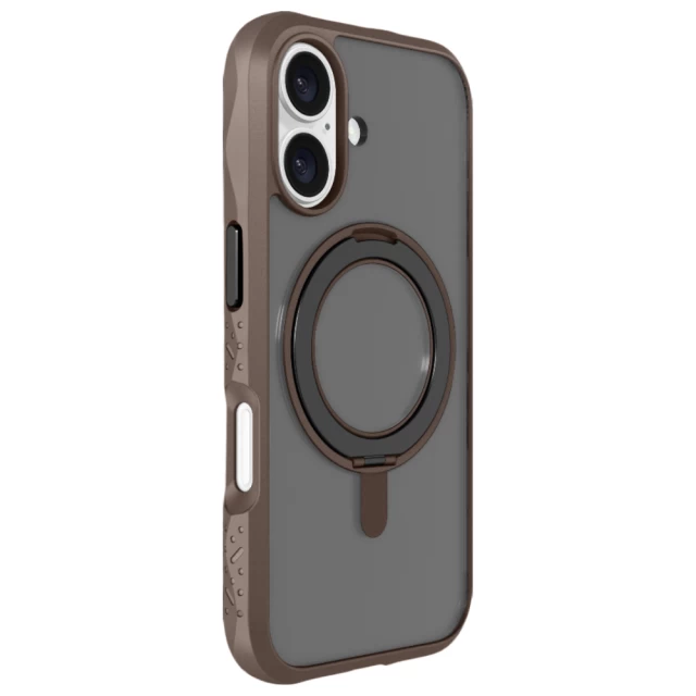 Чохол LAUT CRYSTAL MATTER для iPhone 16 Earth Brown with MagSafe (L_IP24A_CM_BR)