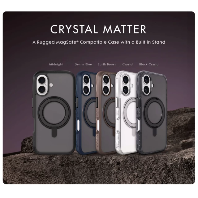 Чехол LAUT CRYSTAL MATTER для iPhone 16 Pro Earth Brown with MagSafe (L_IP24B_CM_BR)