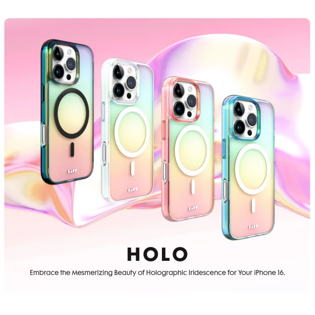 Чехол LAUT HOLO для iPhone 16 Pro Max Holo Pink with MagSafe (L_IP24D_HO_P)