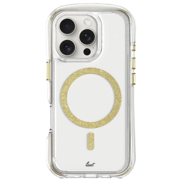 Чохол LAUT AERO SPARKLE для iPhone 16 Pro Crystal Gold with MagSafe (L_IP24B_AS_GD)