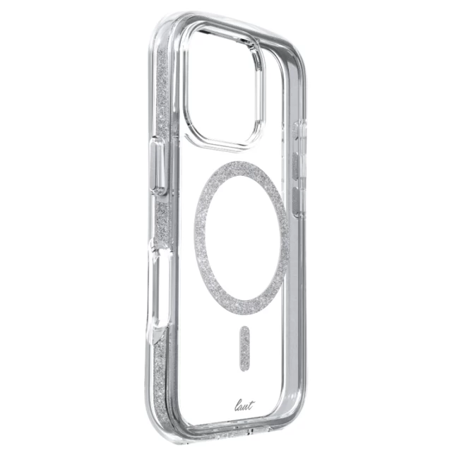 Чехол LAUT AERO SPARKLE для iPhone 16 Pro Crystal Silver with MagSafe (L_IP24B_AS_SL)