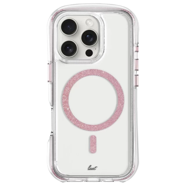 Чехол LAUT AERO SPARKLE для iPhone 16 Pro Max Crystal Pink with MagSafe (L_IP24D_AS_P)