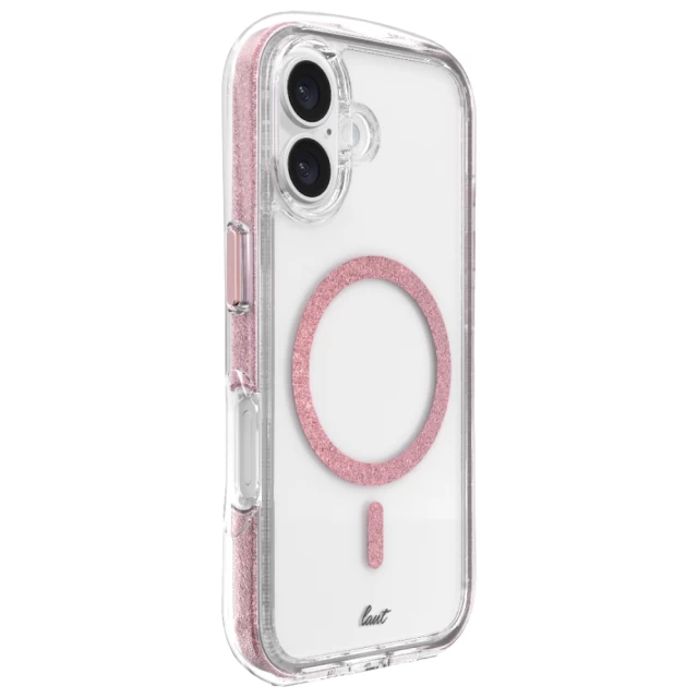 Чехол LAUT AERO SPARKLE для iPhone 16 Plus Crystal Pink with MagSafe (L_IP24C_AS_P)