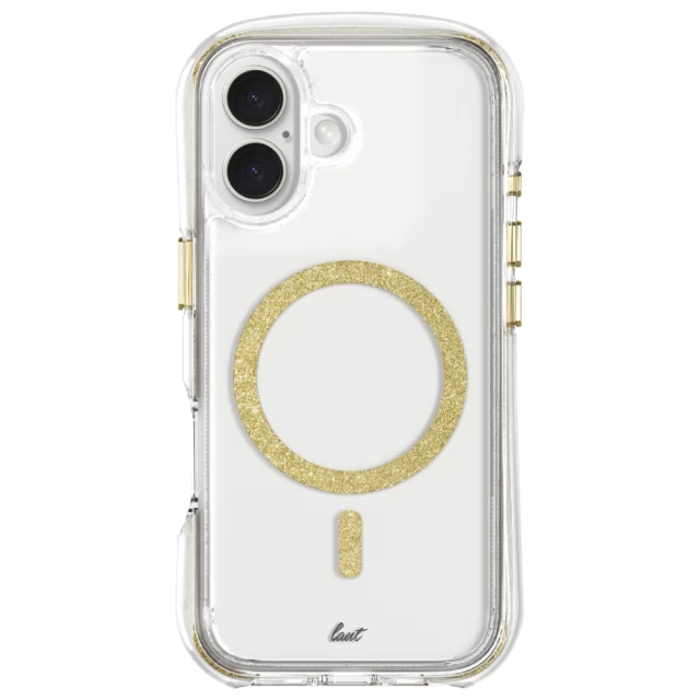 Чехол LAUT AERO SPARKLE для iPhone 16 Plus Crystal Gold with MagSafe (L_IP24C_AS_GD)