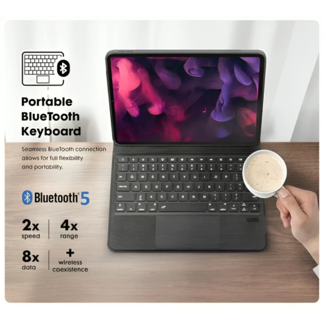 Чехол-клавиатура LAUT TYPEFOLIO 2 для iPad Pro 11 2024 5th Gen Black (L_IPP24S_TY2_BK)