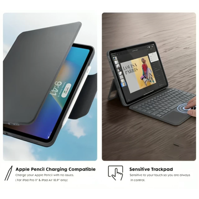 Чехол-клавиатура LAUT TYPEFOLIO 2 для iPad Pro 11 2024 5th Gen Black (L_IPP24S_TY2_BK)