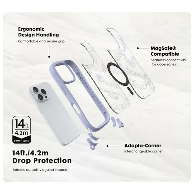 Чехол LAUT POP ADVENTURE для iPhone 16 Spring Violet with MagSafe (L_IP24A_PA_PU)