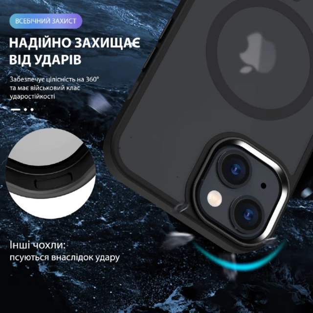 Чохол Upex UltraMat для iPhone 15 Pro Black with MagSafe (UP172169)