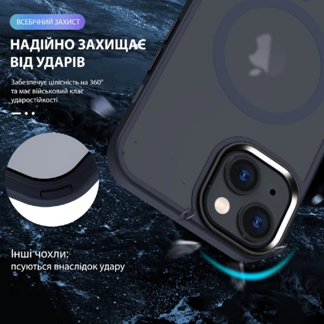 Чохол Upex UltraMat для iPhone 14 Midnight with MagSafe (UP172134)