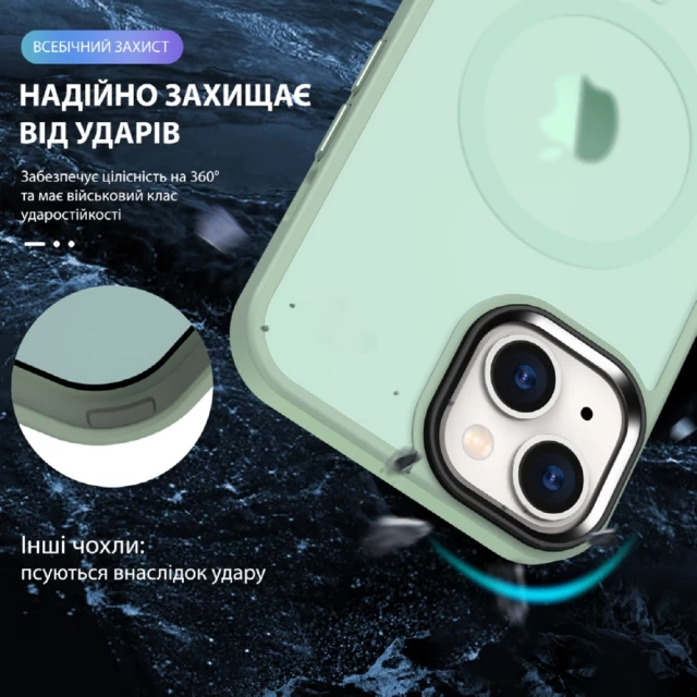 Чехол Upex UltraMat для iPhone 14 Pro Green with MagSafe (UP172149)