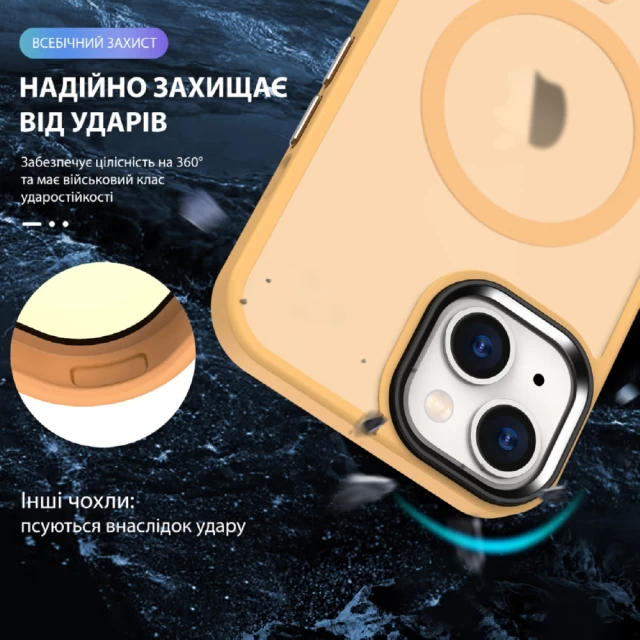 Чехол Upex UltraMat для iPhone 14 Yellow with MagSafe (UP172138)