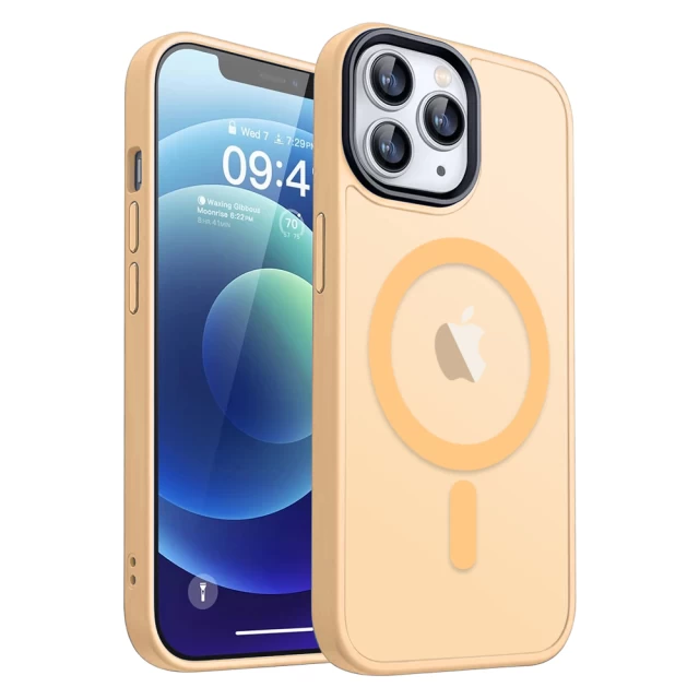 Чехол для iPhone 11 Pro Max WAVE Matte Insane Case with Magnetic Ring Yellow