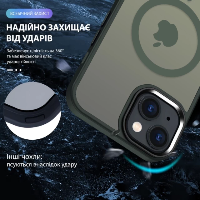 Чохол Upex UltraMat для iPhone 15 Pro Max Dark Green with MagSafe (UP172233)