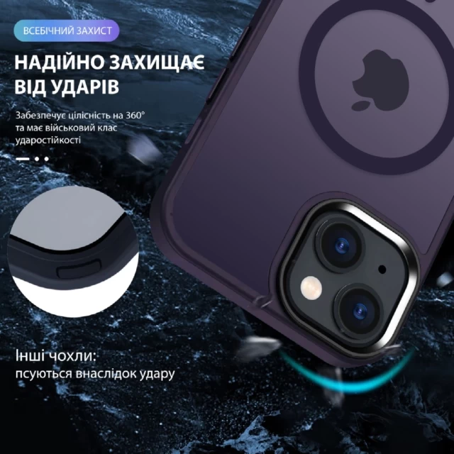 Чохол Upex UltraMat для iPhone 14 Plus Deep Purple with MagSafe (UP172216)