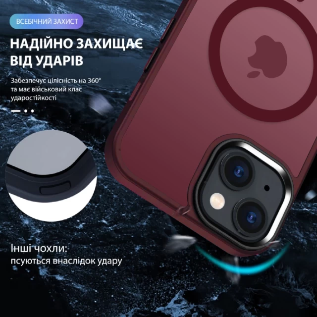 Чехол Upex UltraMat для iPhone 15 Plus Red with MagSafe (UP172227)