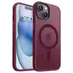 Чехол для iPhone 15 WAVE Matte Insane Case with Magnetic Ring Dark Red