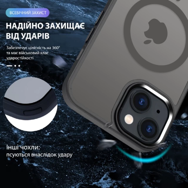 Чохол Upex UltraMat для iPhone 15 Pro Gray with MagSafe (UP172232)