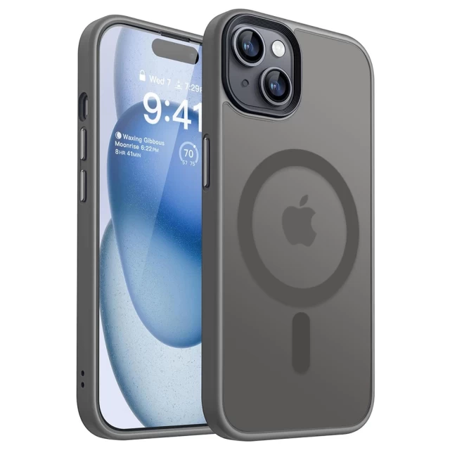 Чехол Upex UltraMat для iPhone 15 Plus Gray with MagSafe (UP172228)