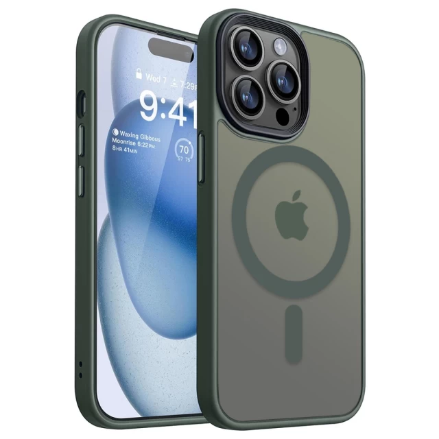 Чехол Upex UltraMat для iPhone 15 Pro Dark Green with MagSafe (UP172229)