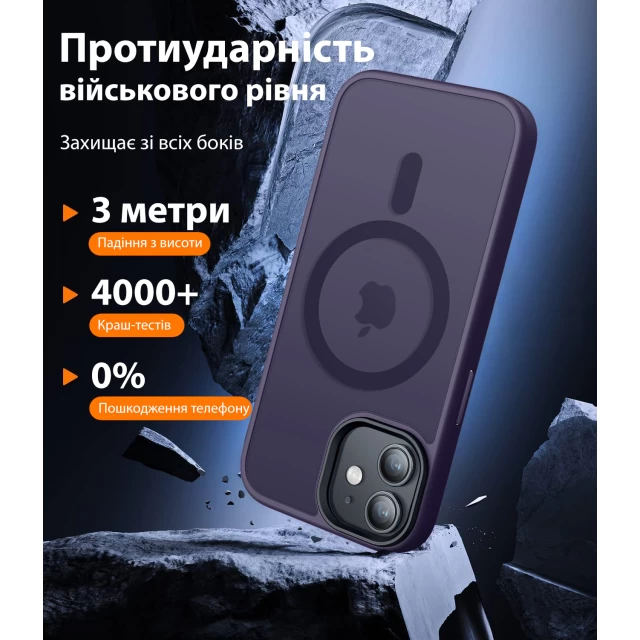Чохол Upex HyperMat для iPhone 12 | 12 Pro Deep Purple with MagSafe(UP172115)