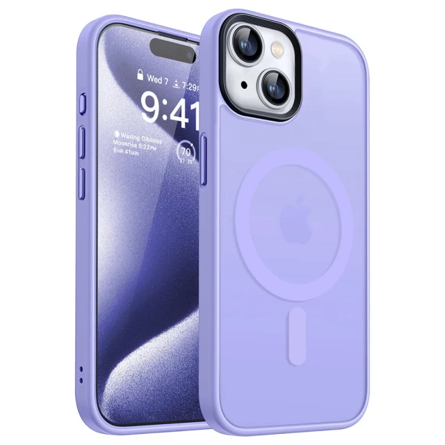 Чехол Upex UltraMat для iPhone 15 Purple with MagSafe (UP172160)