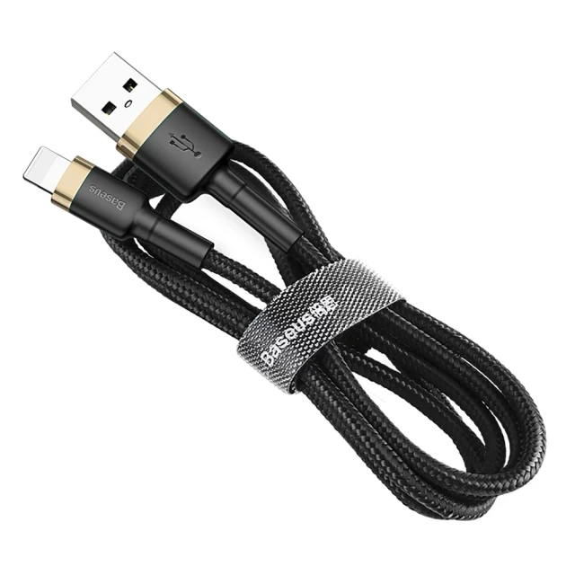 Кабель Baseus Kevlar Cable USB for Lightning 2A 1M Gold+Black (CALKLF-BV1)