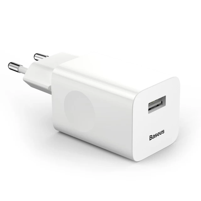 Сетевое зарядное устройство Baseus BX02 QC 24W USB-A White (CCALL-BX02)