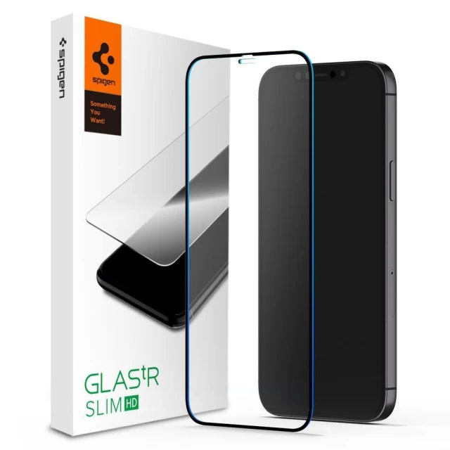 Защитное стекло Spigen для iPhone 12 Pro Max FC Black HD (1 Pack) (AGL01468)