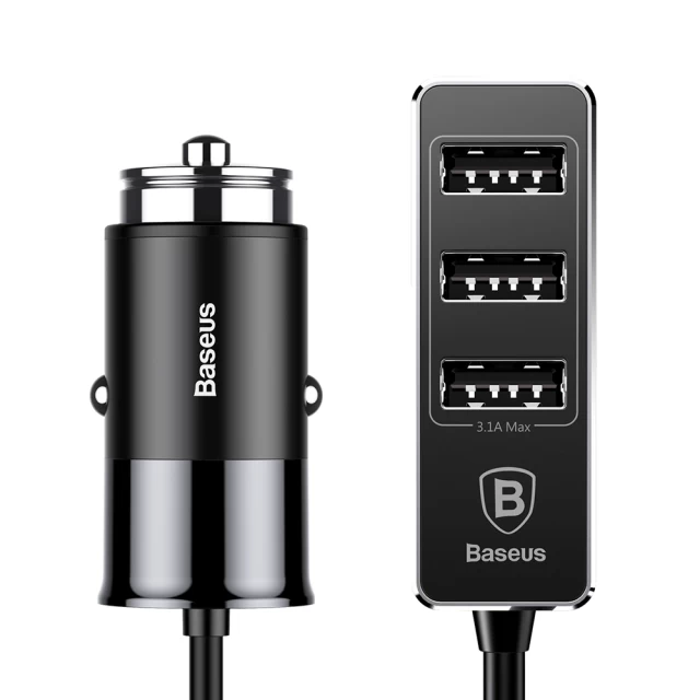 Автомобильное зарядное устройство Baseus Enjoy Together Four Interfaces 4 USB Black (CCTON-01)