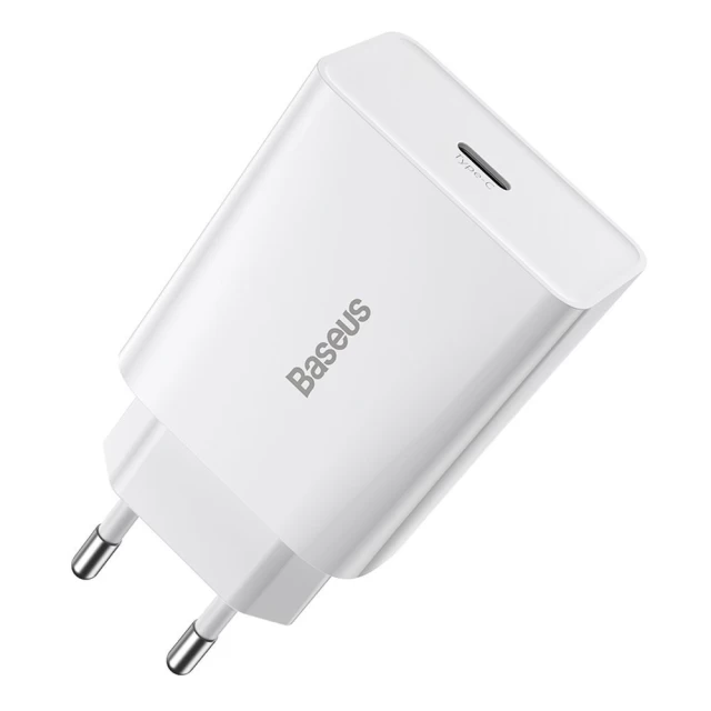 Мережевий зарядний пристрій Baseus Speed Mini PD 20W USB-C White (CCFS-SN02)