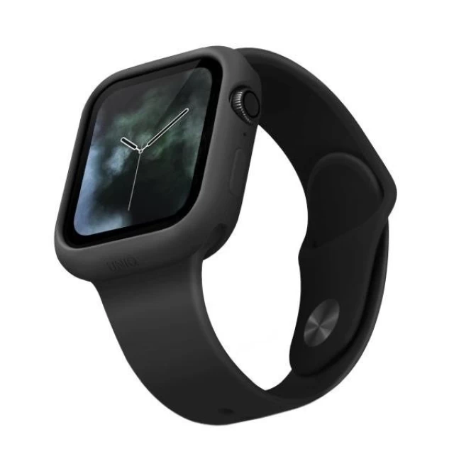 Чехол Uniq Lino для Apple Watch 4 | 5 | 6 | SE 40 mm Black/Ash Black (UNIQ-40 mm-LINOBLK)