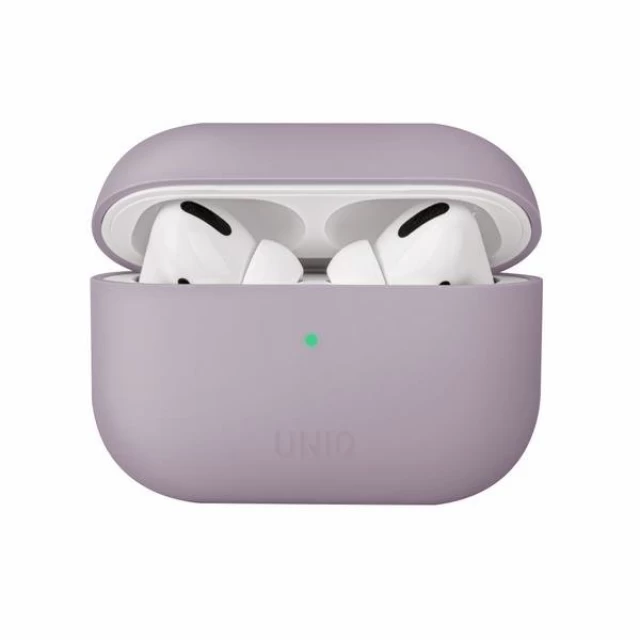 Чохол Uniq Lino Silicone для AirPods Pro Lilac Lavender (8886463672846)