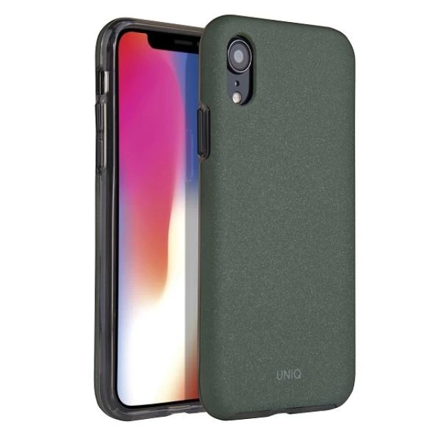 Чохол Uniq Lithos для iPhone XR Olive (UNIQ-IP6.1HYB-LITOLV)