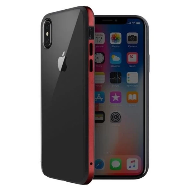 Чехол Uniq Valencia Clear для iPhone XS Max Crimson Red (UNIQ-IP6.5HYB-VALCRED)