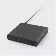 Сетевое зарядное устройство Uniq HUB Surge 90 Вт 2xUSB Quick Charge 3.0 + 2xUSB-C PD 3.0 (LITHOS Collective) Black / Charcoal Black (8886463668108)