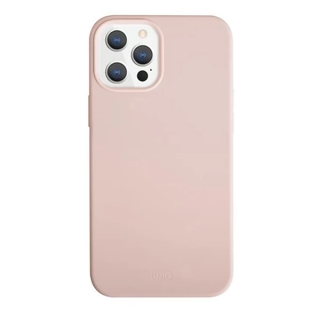 Чохол Uniq Lino Hue для iPhone 12 | 12 Pro Blush Pink Antimicrobial (UNIQ-IP6.1HYB(2020)-LINOHPNK)