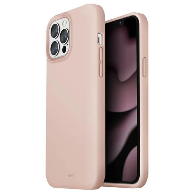 Чохол Uniq Lino для iPhone 13 Pro Max Blush Pink (UNIQ-IP6.7HYB(2021)-LINOPNK)