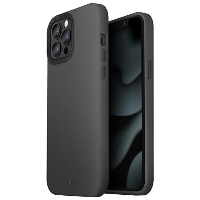 Чехол Uniq Lino Hue для iPhone 13 | 13 Pro Charcoal Grey with MagSafe (UNIQ-IP6.1PHYB(2021)-LINOHMGRY)