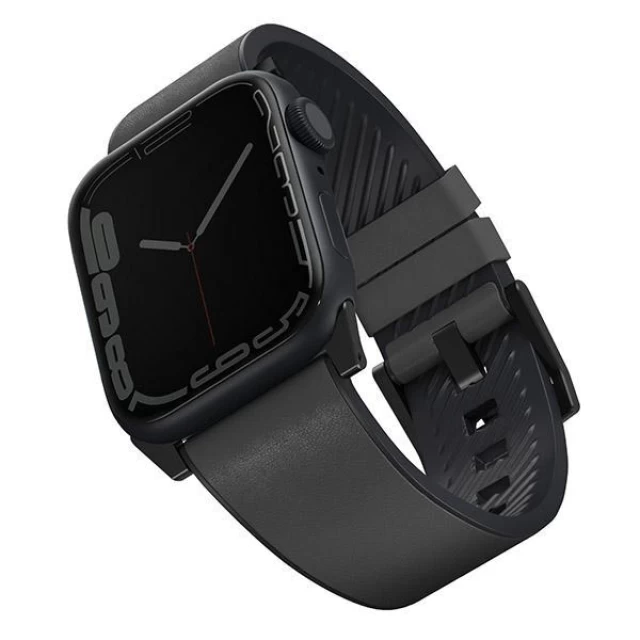 Ремінець Uniq Straden для Apple Watch 49 | 45 | 44 | 42 mm Grey (UNIQ-45MM-STRAGRY)