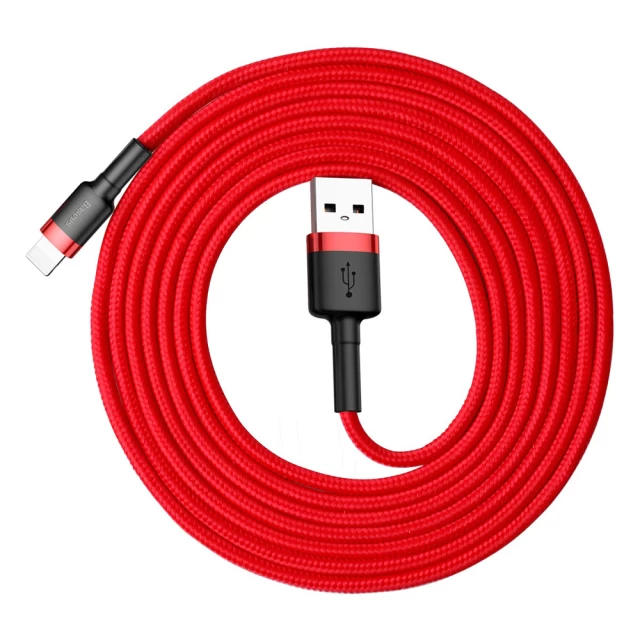 Кабель Baseus Kevlar Cable USB for Lightning 1.5A 2M Gray+Red (CALKLF-C09)