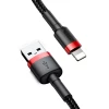 Кабель Baseus Kevlar Cable USB for Lightning 1.5A 2M Red+Black (CALKLF-C19)