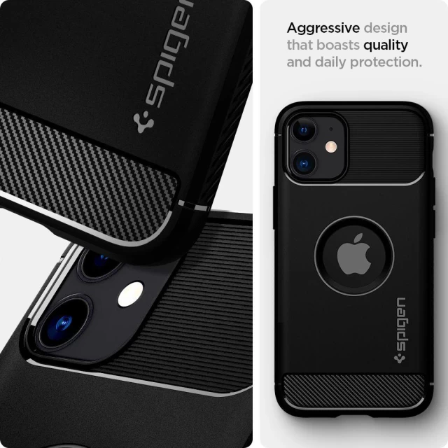 Чехол Spigen для iPhone 12 mini Rugged Armor Matte Black (ACS01743)