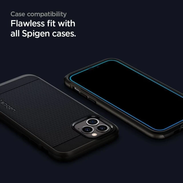 Защитное стекло Spigen для iPhone 12 | 12 Pro FC Black (1 Pack) (AGL01512)